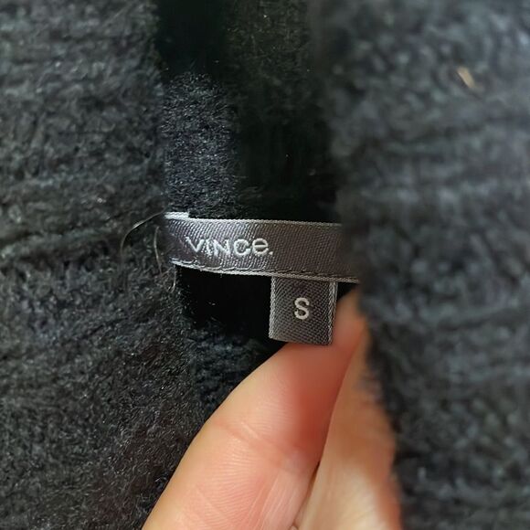 Vince woman’s black and grey two toned turtleneck wool sweater - Picture 6 of 10